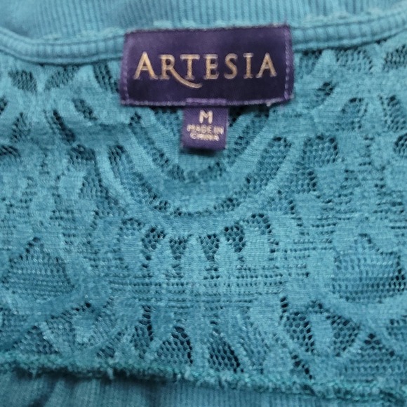 Artesia Peplum Long Sleeve Tassel Knit Lace Embroidered Boho Peasant M Aztec Y2K - Picture 8 of 10